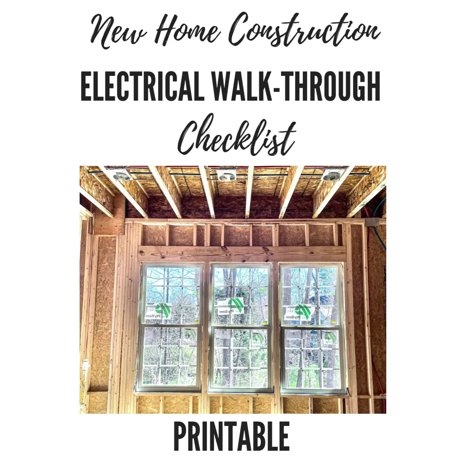 new construction electrical walk-through checklist