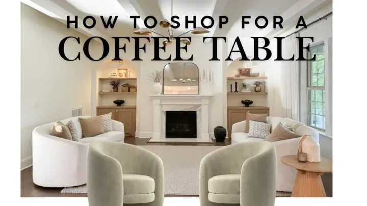 Title card over the living room: how to shop for a coffee table