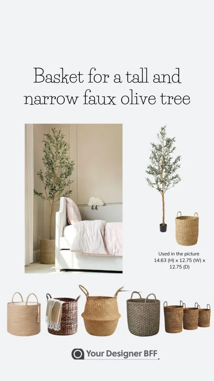 best faux olive tree baskets