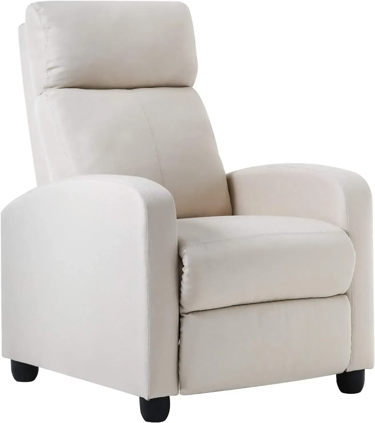 olimix Push-Back Recliner Living Room Chair Medium Size Recliner Chair Recliner Sofa 27” Width (Beige)