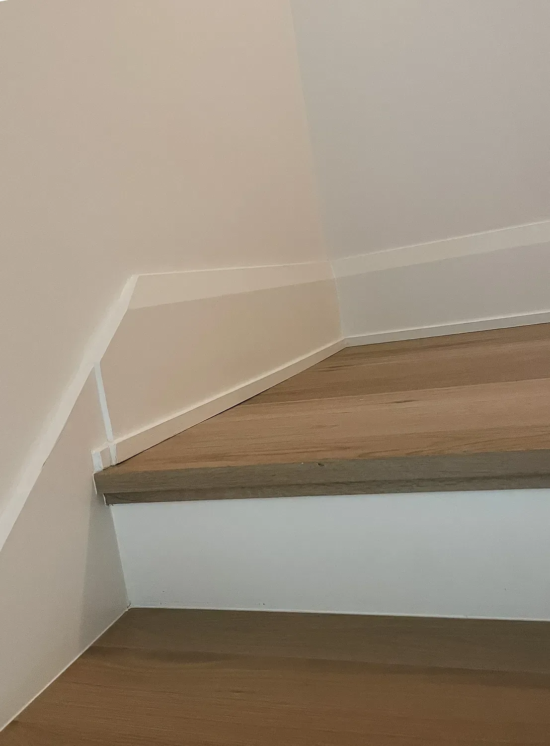 molding trim around the staircase