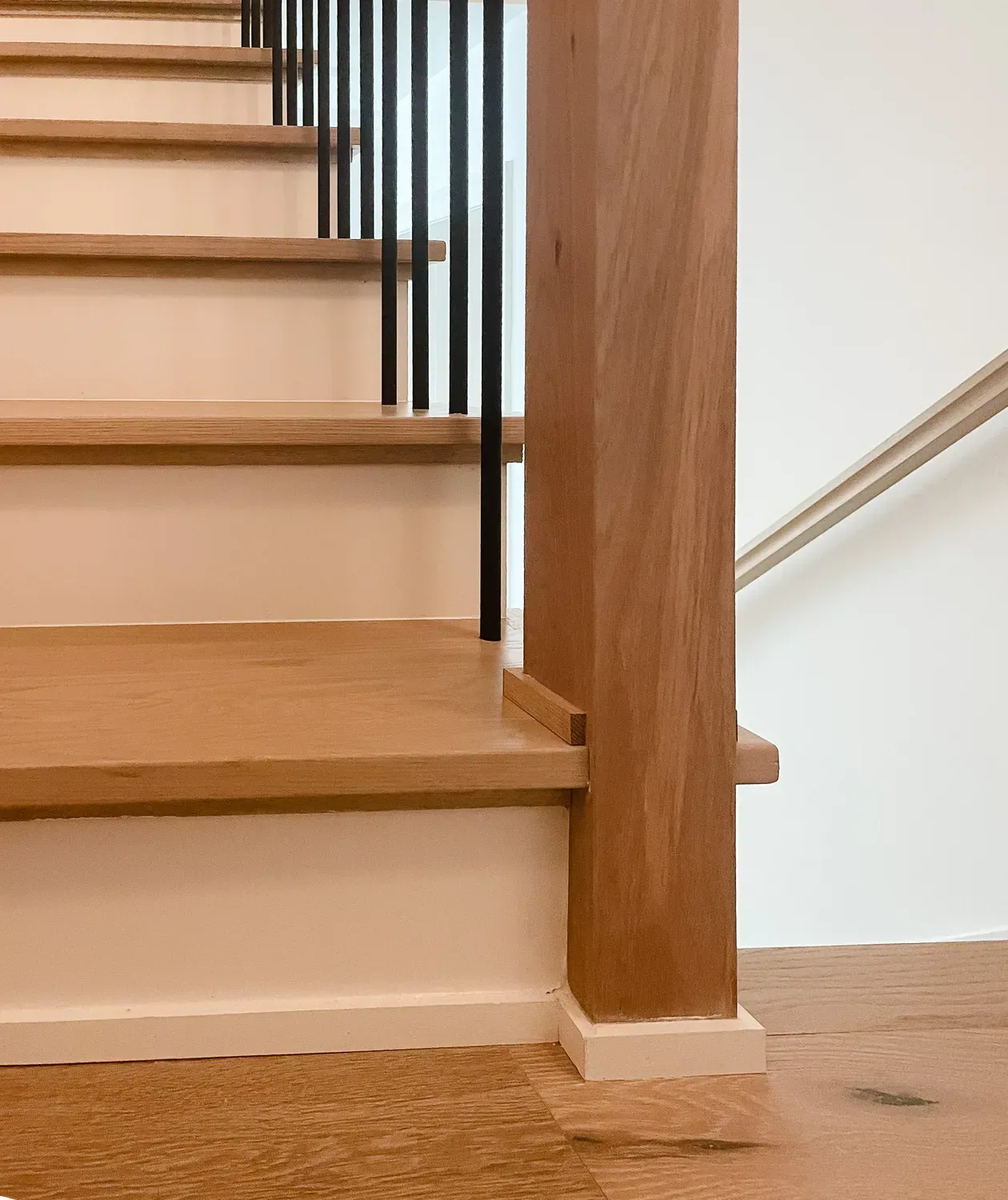 molding trim around the staircase