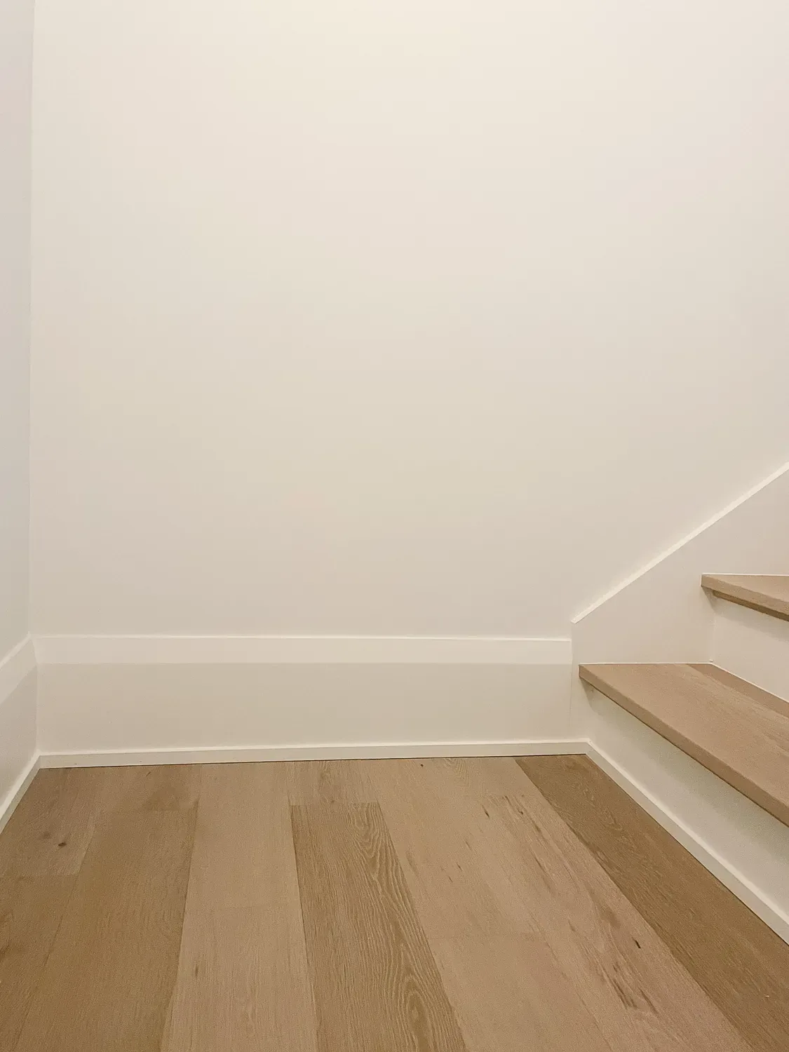 molding trim around the staircase