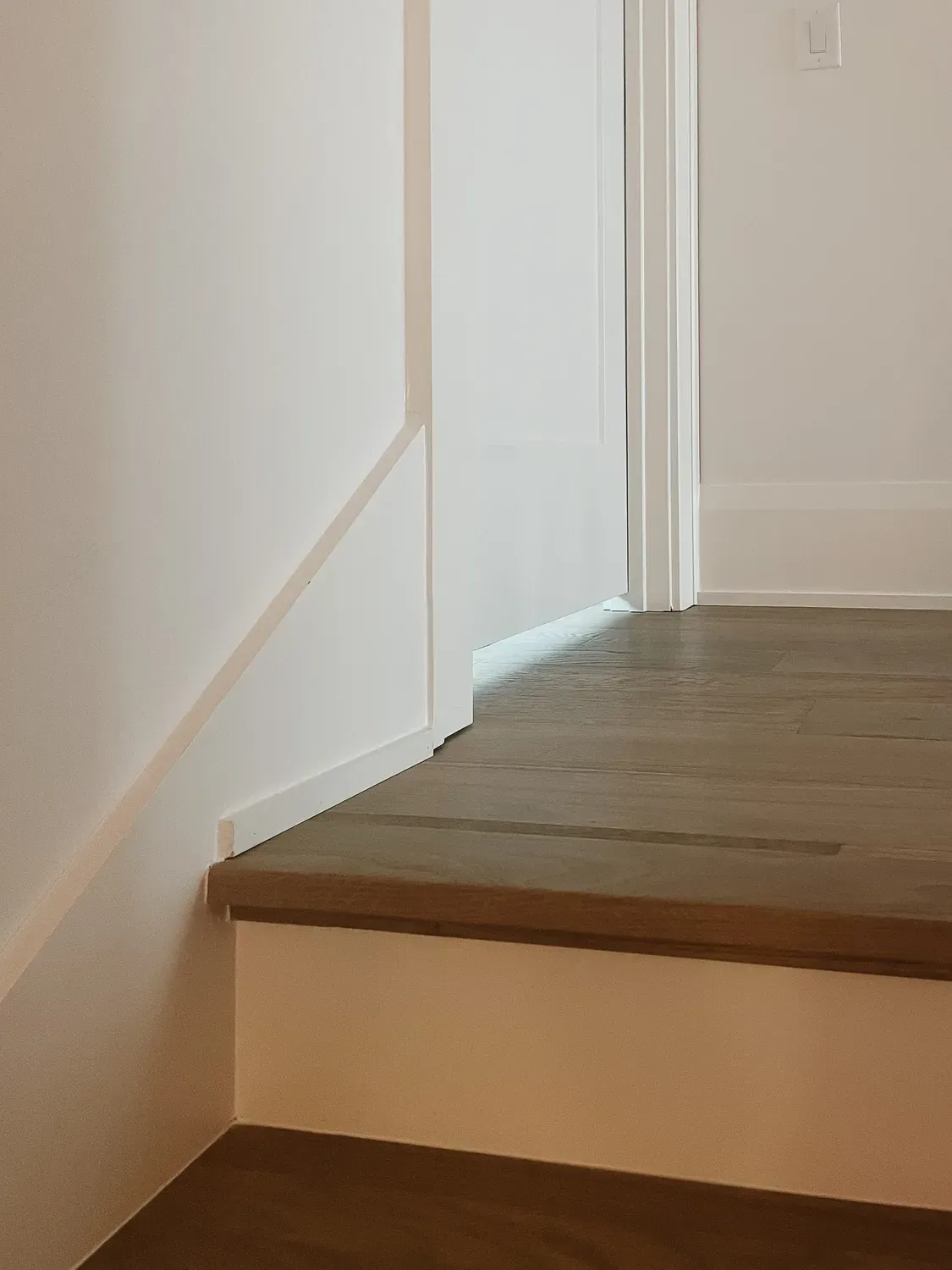 molding trim around the staircase