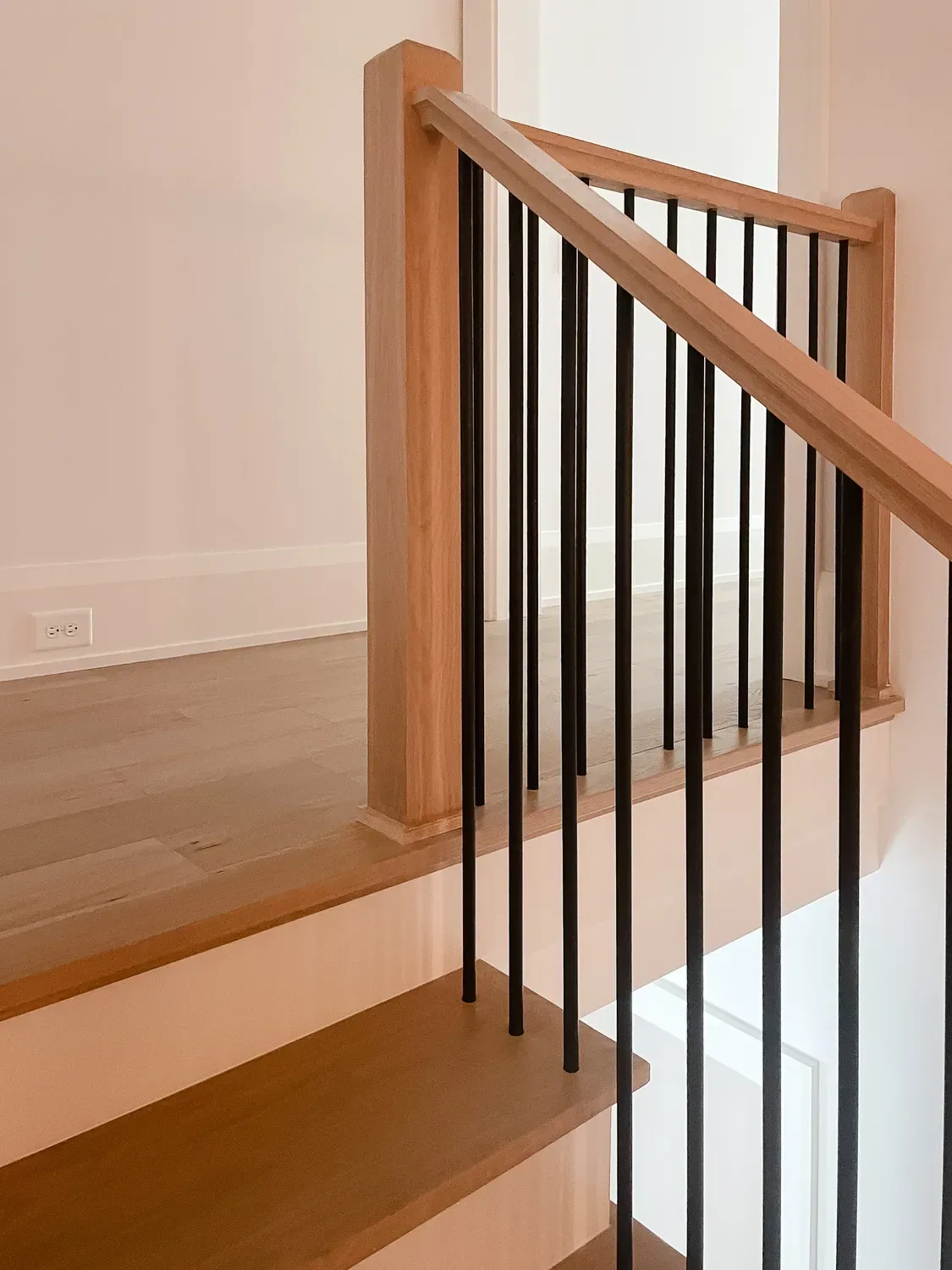 molding trim around the staircase