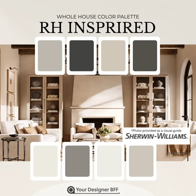 Restoration Hardware inspired interior paint palette