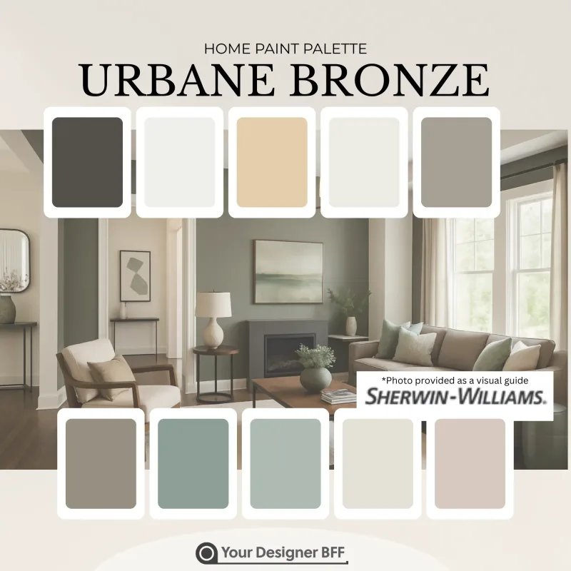 Urban Bronze interior paint palette