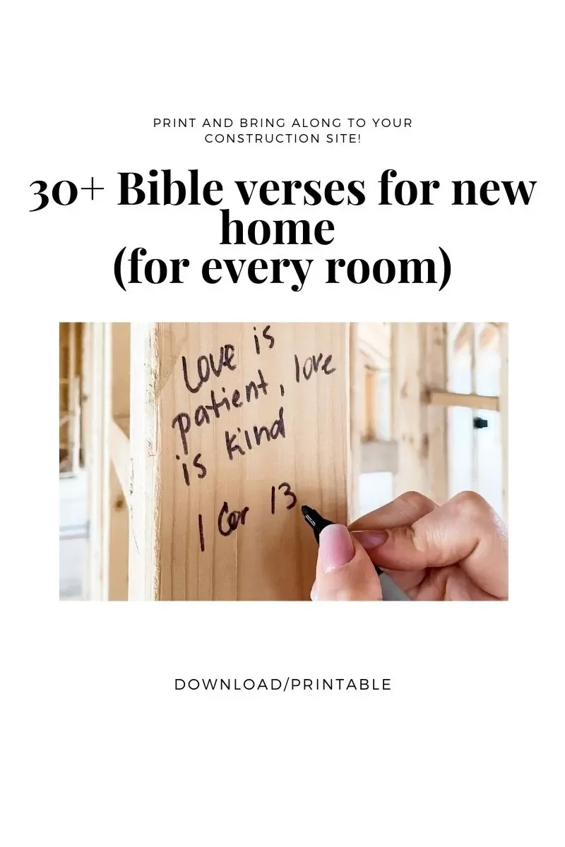 Pin graphic: 30+ Bible verses for a new home, for every room