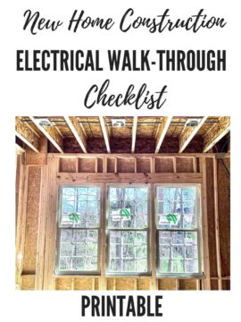 new construction electrical walk-through checklist