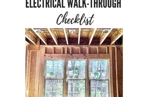 new construction electrical walk-through checklist