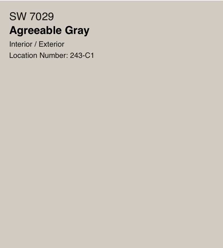 Sherwin Williams Agreeable Gray