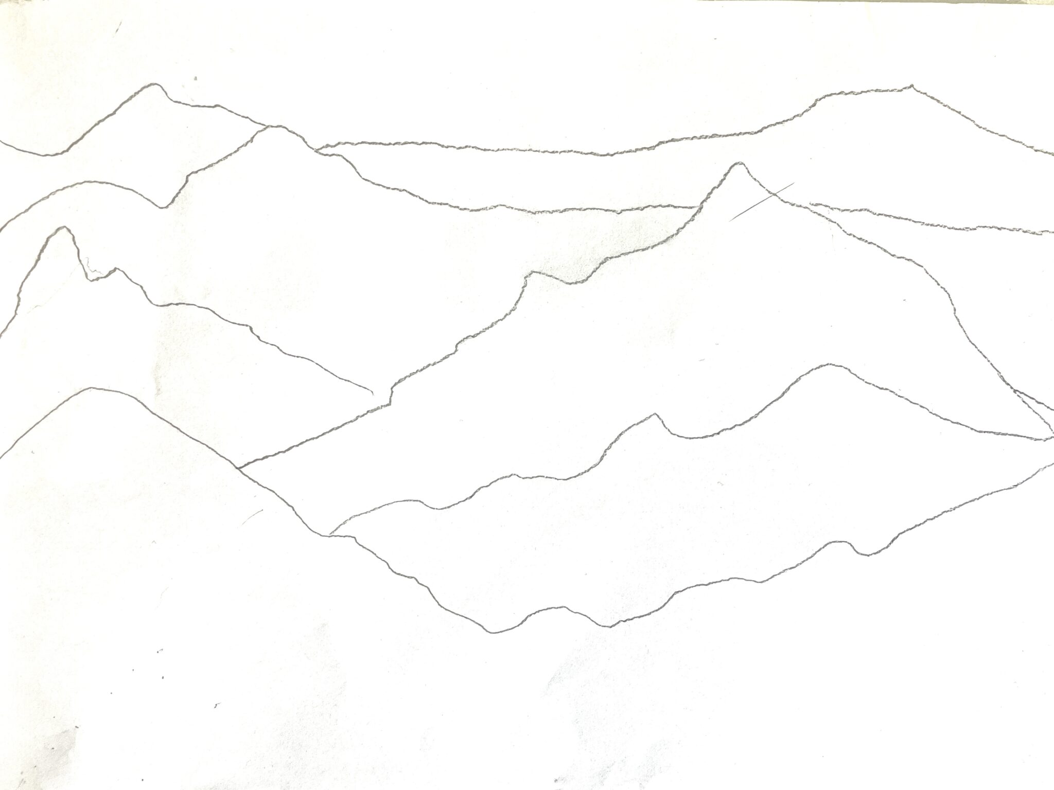 A simple step-by-step foggy mountain wall mural (beginner level) - Your ...