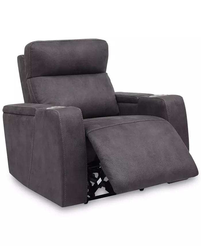 Oaklyn Fabric Power Recliner With Power Headrest And USB Power Outlet