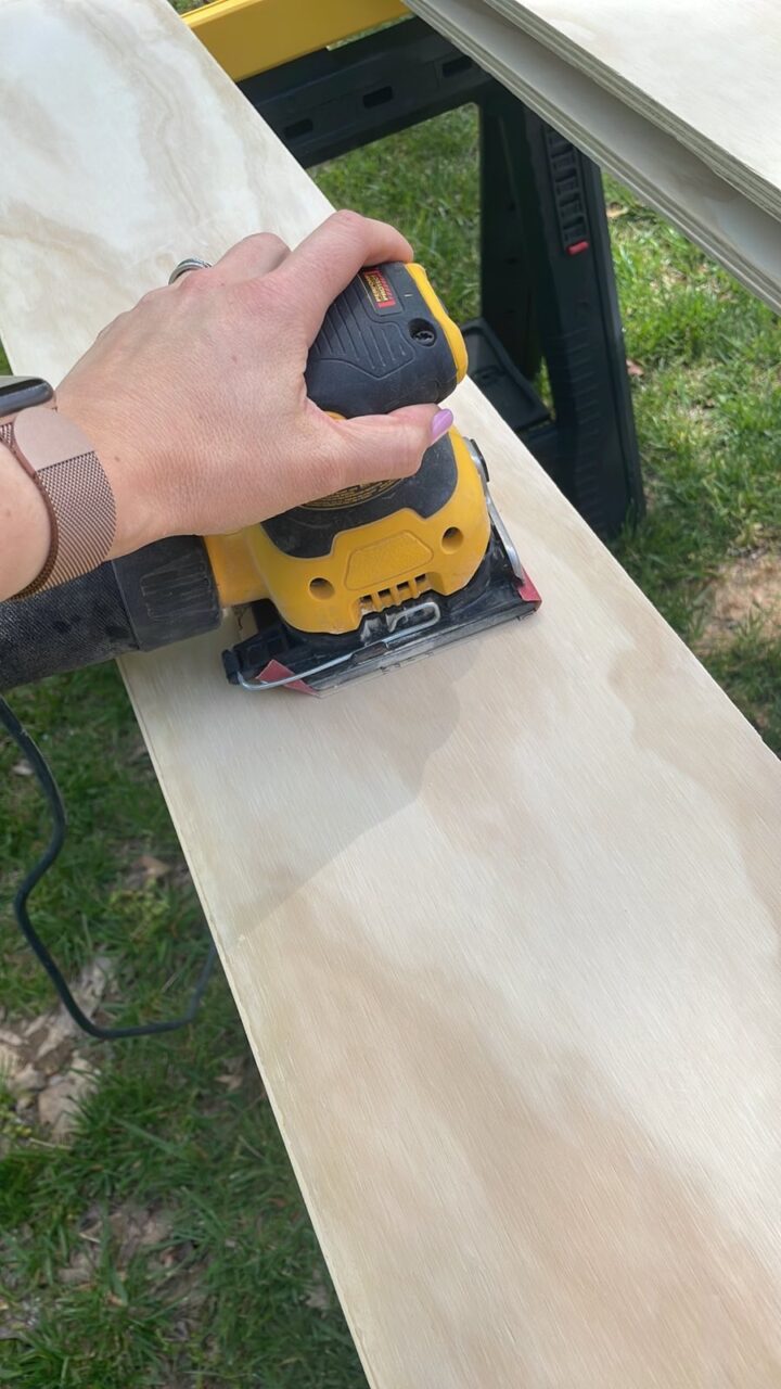 DIY wood floating shelf