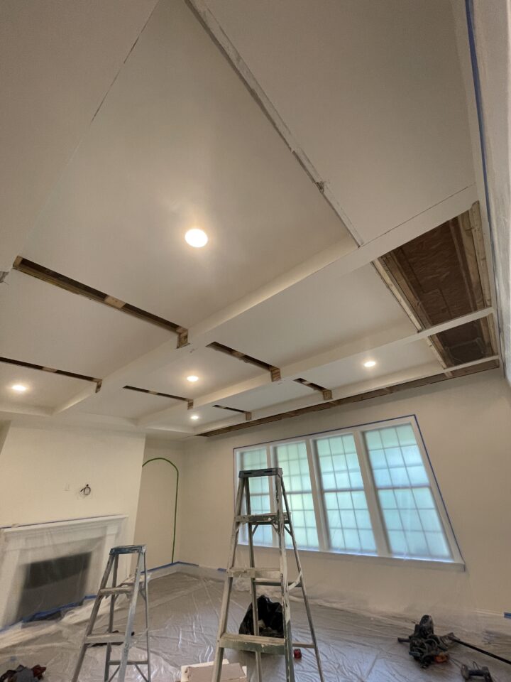 removing coffered ceiling day 1