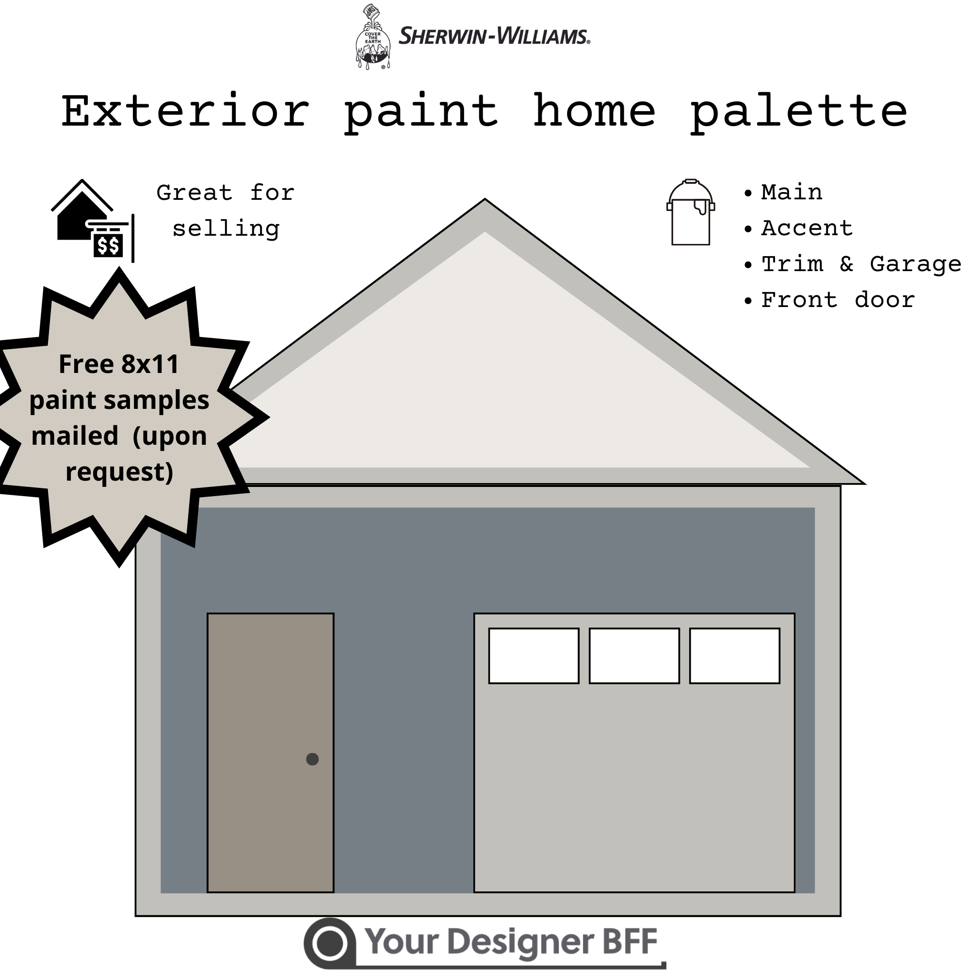 Grayish-Blue Exterior Paint Scheme