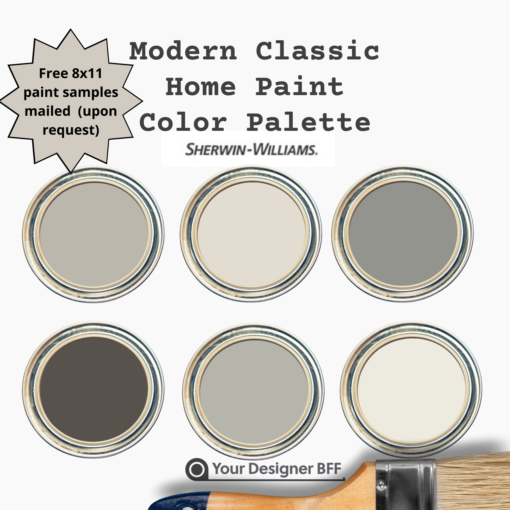 Modern Classic Whole House Color Palette - Sherwin Williams Paint Scheme