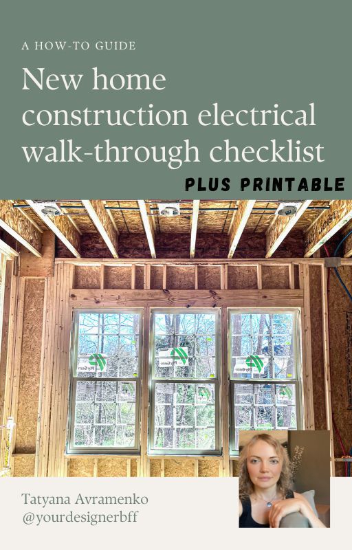 eBook: New home construction electrical walk-through checklist plus printable