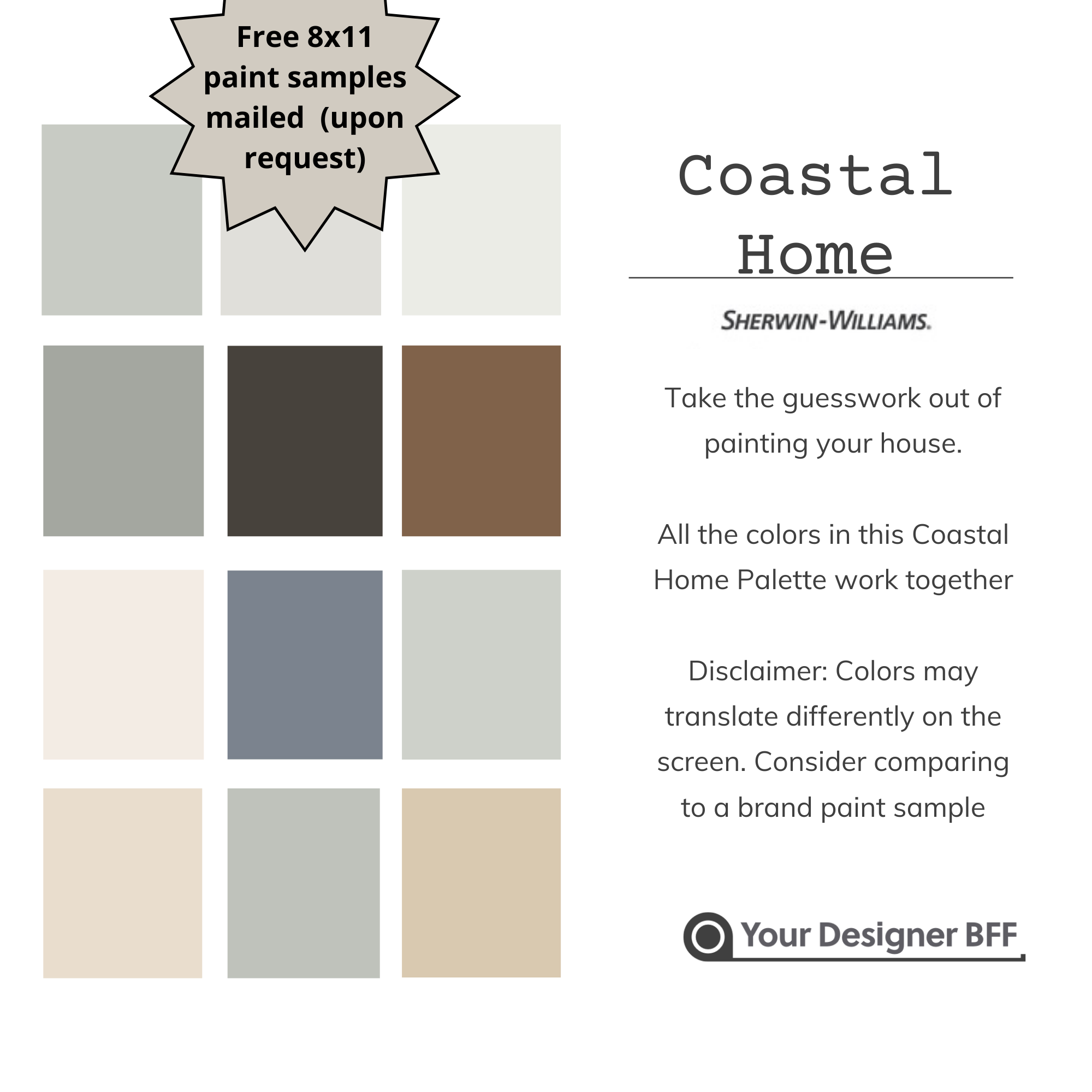 Sophisticated Southern & Coastal Exterior Paint Scheme