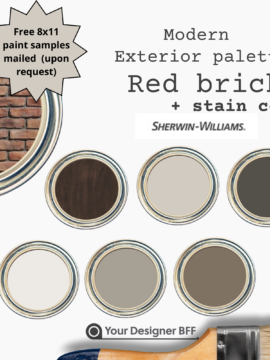 modern exterior palette for red brick