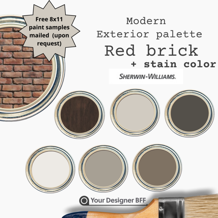 modern exterior palette for red brick
