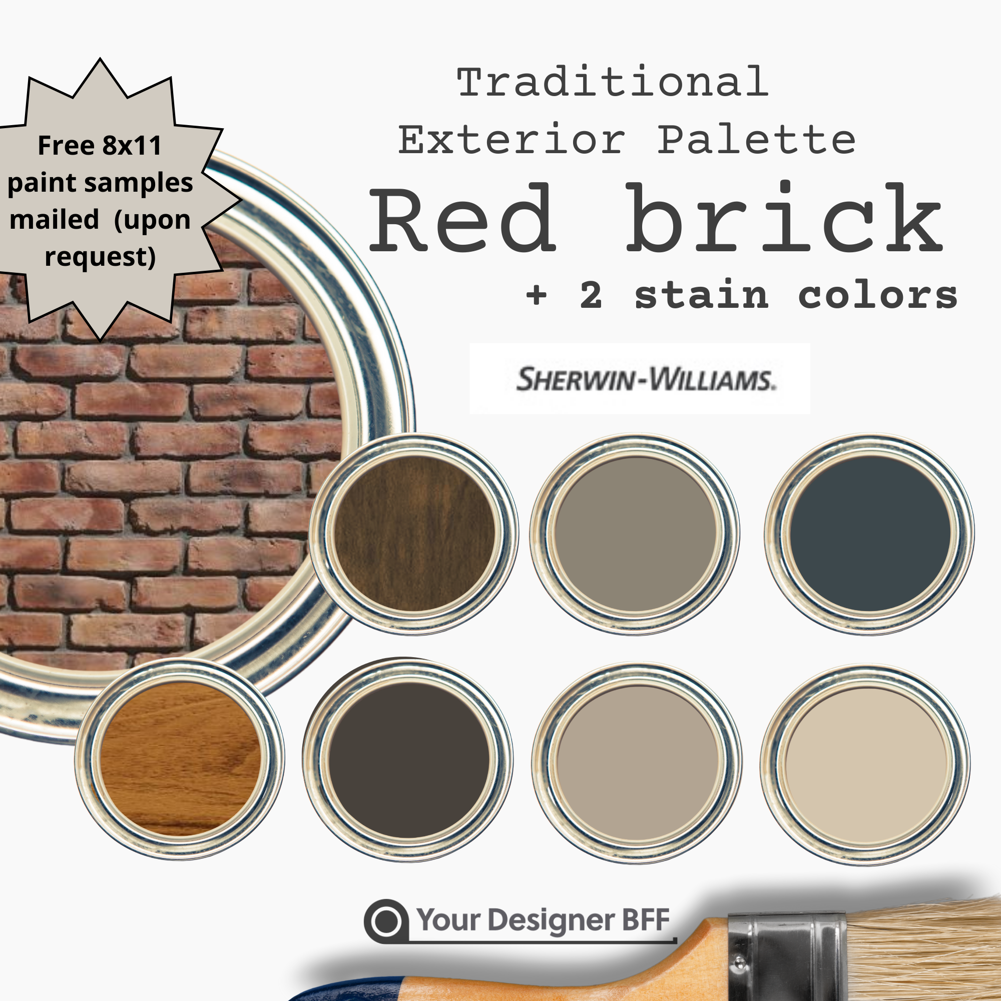 traditional exterior palette for red brick