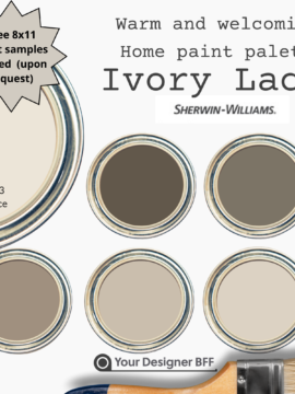 SW 7013 Ivory Lace Color Palette | Sherwin Williams Soft Neutral Paint Colors