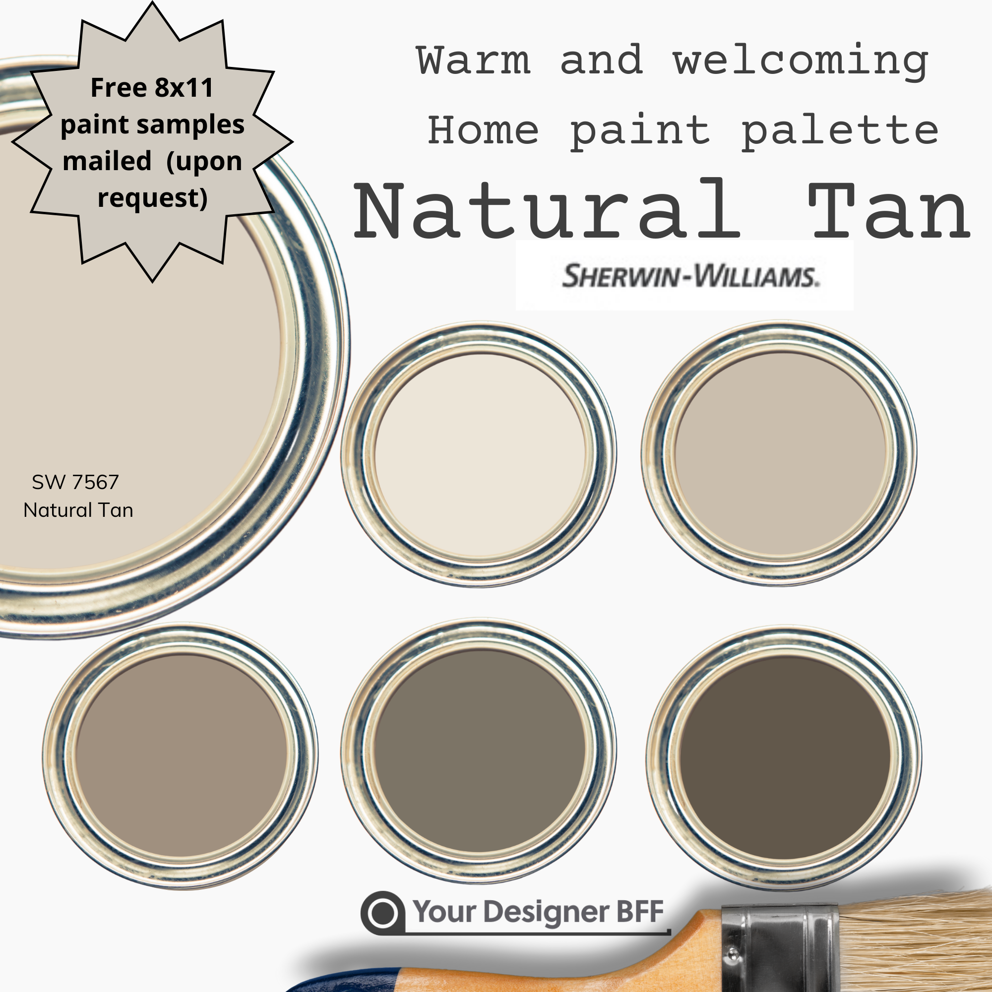 Cozy Color Palette to Complement SW 7567 Natural Tan